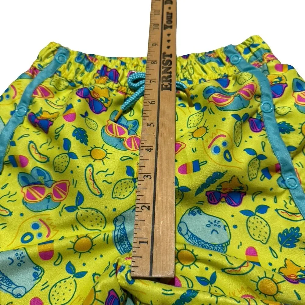 Disney Toy Story Forky Rex Boys' Yellow Swim Trunks size Small